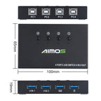 AIMOS AM-KM404K USB2.0 4 In 4 Out Switcher, AM-KM404K