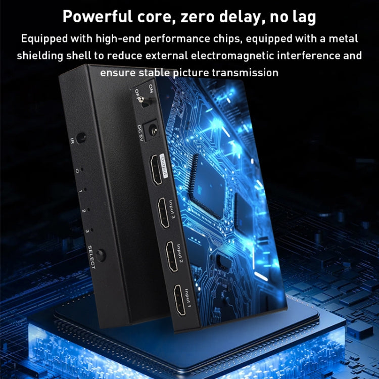 Measy SWH4631 4K 60Hz 3 In 1 Out HDMI Converter Switcher, Plug Type: US Plug, US Plug