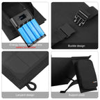HAWEEL 12W 2 Panels Foldable Solar Panel Charger Bag with 5V / 3.1A Max Dual USB Ports, Support QC3.0 and AFC, 12W 2 Panels