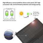 HAWEEL 12W 2 Panels Foldable Solar Panel Charger Bag with 5V / 3.1A Max Dual USB Ports, Support QC3.0 and AFC, 12W 2 Panels