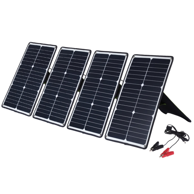 HAWEEL 4 PCS 20W Monocrystalline Silicon Solar Power Panel Charger, with USB Port & Holder & Tiger Clip, Support QC3.0 and AFC