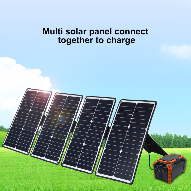 HAWEEL 4 PCS 20W Monocrystalline Silicon Solar Power Panel Charger, with USB Port & Holder & Tiger Clip, Support QC3.0 and AFC