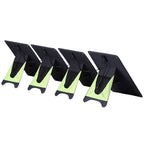 HAWEEL 4 PCS 20W Monocrystalline Silicon Solar Power Panel Charger, with USB Port & Holder & Tiger Clip, Support QC3.0 and AFC