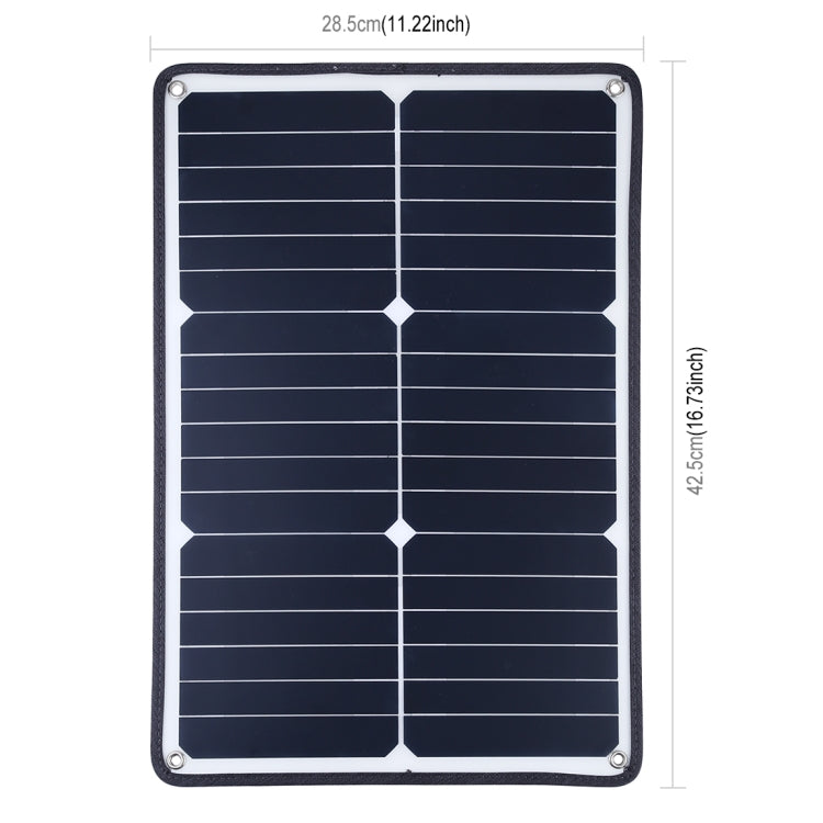 HAWEEL 4 PCS 20W Monocrystalline Silicon Solar Power Panel Charger, with USB Port & Holder & Tiger Clip, Support QC3.0 and AFC