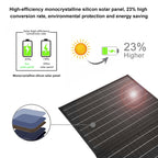 HAWEEL 50W Foldable Solar Panel Charger Travel Folding Bag, 50W