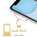 SIM Card Tray + Side Key for iPhone 11, For iPhone 11(Yellow)(Single card), For iPhone 11(Single card), For iPhone 11 (Purple)(Single card), For iPhone 11