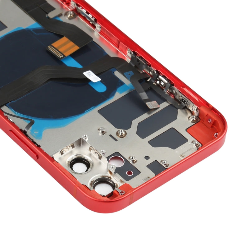 Battery Back Cover Assembly (with Side Keys & Speaker Ringer Buzzer & Motor & Camera Lens & Card Tray & Power Button + Volume Button + Charging Port & Wireless Charging Module) for iPhone 12, For iPhone 12(Assembly)