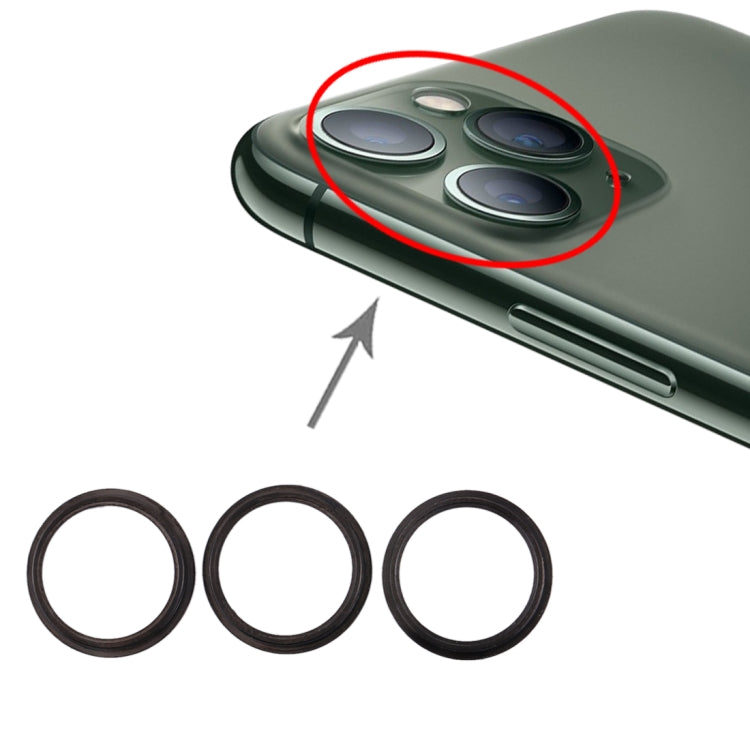 3 PCS Rear Camera Glass Lens Metal Protector Hoop Ring for iPhone 11 Pro & 11 Pro Max, For iPhone 11 Pro & 11 Pro Max