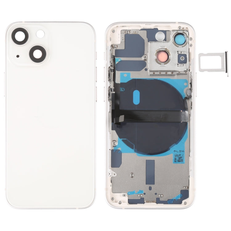 For iPhone 13 mini Battery Back Cover with Side Keys & Card Tray & Power + Volume Flex Cable & Wireless Charging Module, For iPhone 13 mini (Assembly)