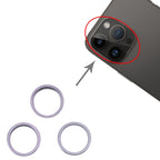 For iPhone 14 Pro 3PCS Rear Camera Glass Lens Metal Outside Protector Hoop Ring, For iPhone 14 Pro