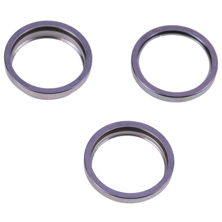 For iPhone 14 Pro Max 3PCS Rear Camera Glass Lens Metal Outside Protector Hoop Ring, For iPhone 14 Pro Max