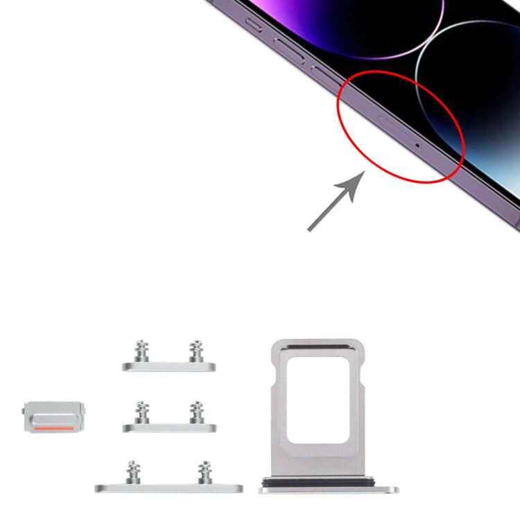 SIM Card Tray + SIM Card Tray + Side Keys for iPhone 14 Pro, For iPhone 14 Pro