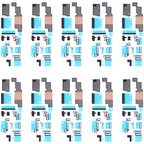 For iPhone 14 10pcs Mainboard Sponge Foam Pads + Heat Sink Graphite Sticker, For iPhone 14