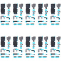 For iPhone 14 Pro 10pcs Mainboard Sponge Foam Pads + Heat Sink Graphite Sticker, For iPhone 14 Pro