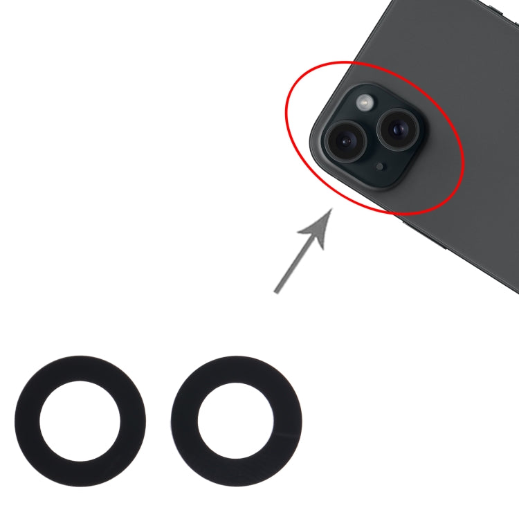 For iPhone 15 2 in 1 Back Camera Lens, For iPhone 15