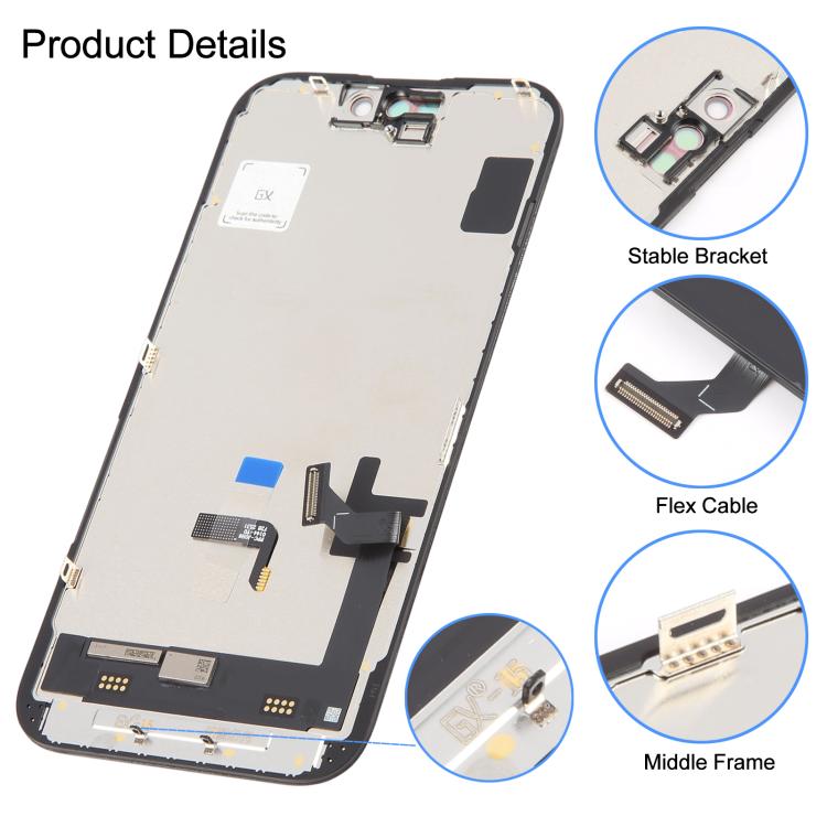 GX Hard OLED Screen For iPhone 15, For iPhone 15