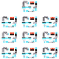 For iPhone 15 Pro / 15 Pro Max 10sets Mainboard Heat Sink Sticker + FPC Sponge Foam Pads, For iPhone 15 Pro / 15 Pro Max