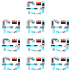 For iPhone 15 Pro / 15 Pro Max 10sets Mainboard Heat Sink Sticker + FPC Sponge Foam Pads, For iPhone 15 Pro / 15 Pro Max