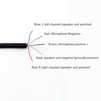 ZS0234 Headphone Audio Cable for Kingston Cloud, ZS0234 Black