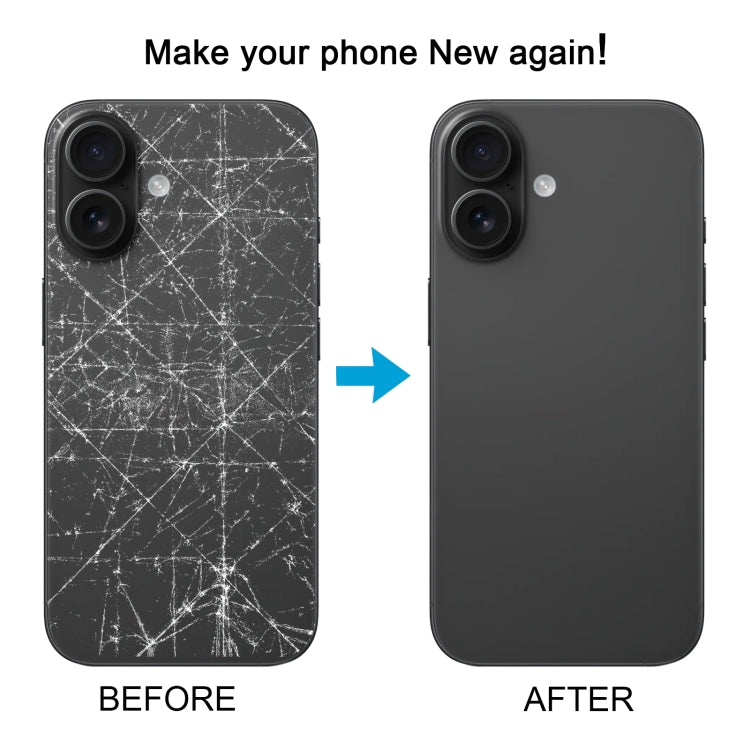 For iPhone 16 Battery Back Cover with Camera Lens Cover, For iPhone 16