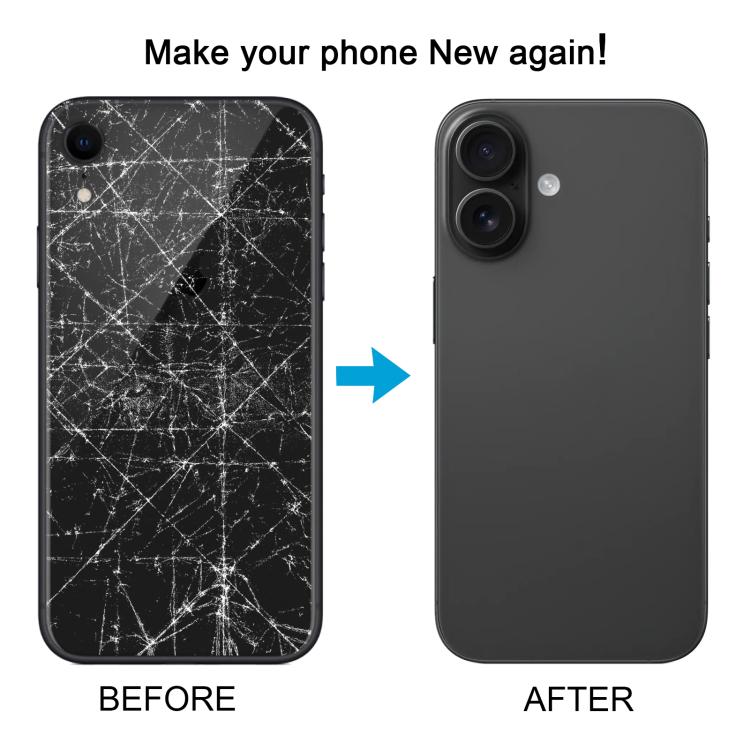 Back Cover with Appearance Imitation of iP16 for iPhone XR, White, Black, Pink, Green, Blue