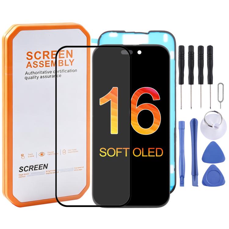 HXL Soft OLED Screen For iPhone 16, For iPhone 16