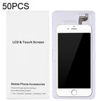 50 PCS Cardboard Packaging White Box for iPhone 6s Plus & 6 Plus LCD Screen, Packaging Box for 6s Plus & 6 Plus
