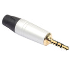 Mini 3.5 mm Plug Audio Jack Gold Plated Earphone Adapter for DIY Stereo Headset Earphone & Repair Earphone, Silver