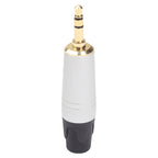 Mini 3.5 mm Plug Audio Jack Gold Plated Earphone Adapter for DIY Stereo Headset Earphone & Repair Earphone, Silver