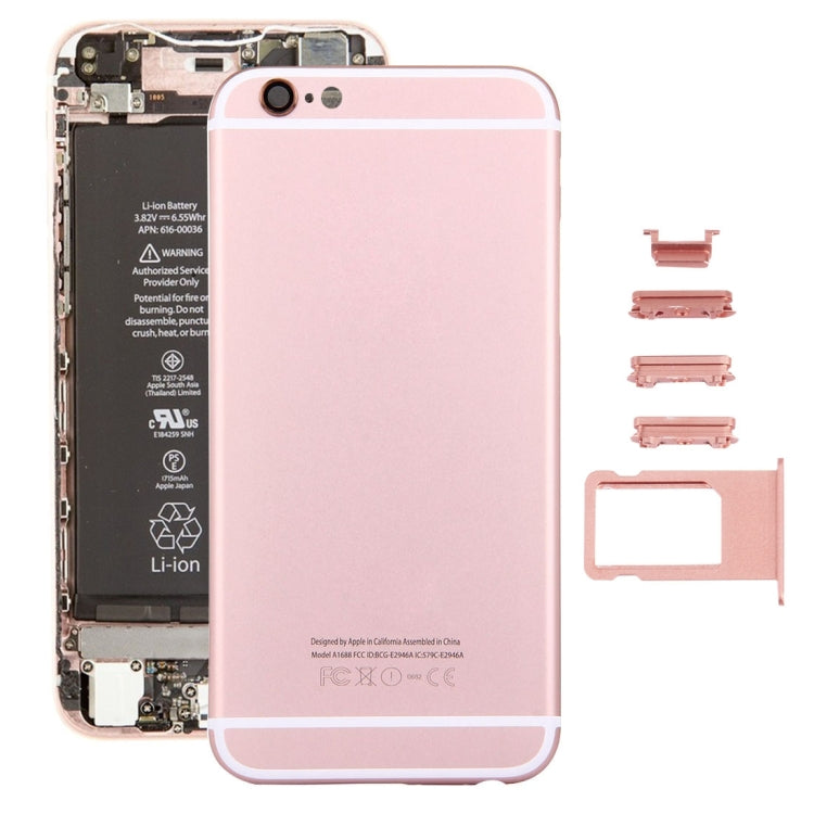 5 in 1 for iPhone 6s (Back Cover + Card Tray + Volume Control Key + Power Button + Mute Switch Vibrator Key) Full Assembly Housing Cover, For iPhone 6s, For iPhone 6s (with side Key), For iPhone 6s (with Side keys)