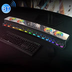 SOAIY SH39 Colorful Spectrum Lighting Effect + Mechanical Buttons + Clock Alarm + Battery Desktop Home Gaming Bluetooth Speaker, Deluxe Edition