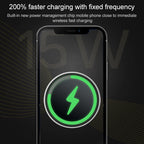 12PRO 15W Aluminum Alloy MagSafe Magnetic Car Wireless Charger Mobile Phone Holder , Car Wireless Charger Holder