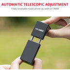 YELANGU PC141 Spring Style Auto Telescopic Phone Holder Bracket with Cold Shoe Base Mount, PC141