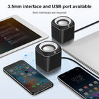 A1 Upgraded Version USB Wire-controlled 4D Stereo Sound Mini Wired Speaker, Cable Length: 1.3m, Upgraded Version