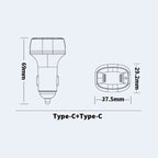ACC-580 Dual Ports PD 60W Fast Charging Car Charger