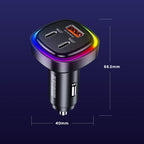 REMAX RCC330 Earl Series 3 in 1 Car 66W PD Fast Charger with Indicator Light, RCC330