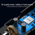 USAMS US-CC115 C21 Dual USB 3.4A Digital Display Wireless FM Car Charger, US-CC115 C21