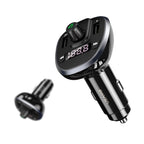 USAMS US-CC115 C21 Dual USB 3.4A Digital Display Wireless FM Car Charger, US-CC115 C21