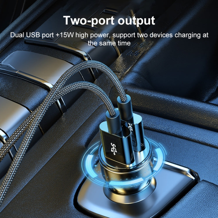 WK WP-C43 Staroad Series 15W Dual USB Car Charger, WP-C43 (Black), WP-C43 (Coffee)