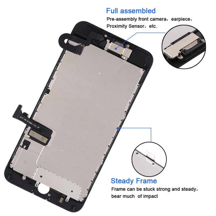 LCD Screen include Front Camera for iPhone 7 Plus, i7 Plus Black with Camera, i7 Plus White with Camera