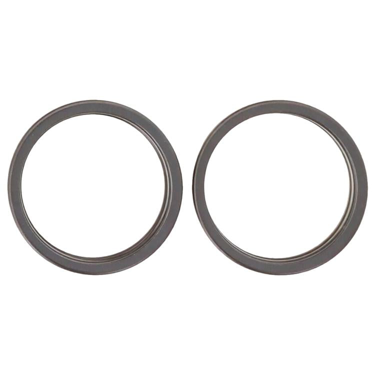For iPhone 17 2pcs/set Rear Camera Glass Lens Metal Outside Protector Hoop Ring, For iPhone 17