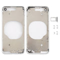 Transparent Battery Back Cover with Camera Lens Frame & SIM Card Tray & Side Keys for iPhone 8, For iPhone 8 (Transparent Back), For iPhone 8 (Transparent White), For iPhone 8 (Transparent Gold), For iPhone 8 (Transparent Red)