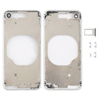 Transparent Battery Back Cover with Camera Lens Frame & SIM Card Tray & Side Keys for iPhone 8, For iPhone 8 (Transparent Back), For iPhone 8 (Transparent White), For iPhone 8 (Transparent Gold), For iPhone 8 (Transparent Red)