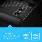ROCK T62 35.5W Global Travel Multifunctional Plug PD Charger Power Adapter, T62