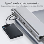 11 in 1 RJ45 + 87W PD + SD/TF + USBx3+ HDMI + VGA + 3.5mm AUX to Type-C HUB Adapter, 11 in 1