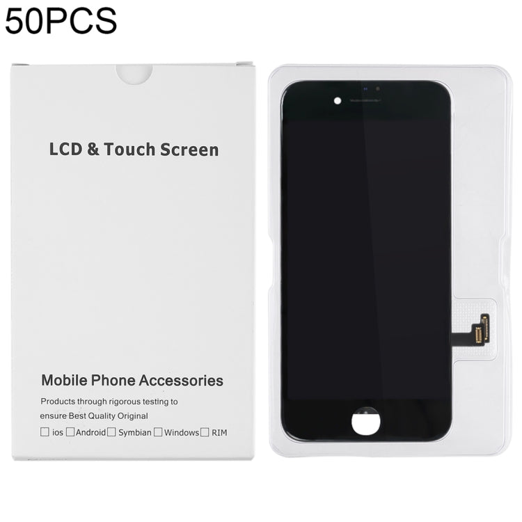 50 PCS Cardboard Packaging White Box for iPhone 8 Plus / 7 Plus LCD Screen, i8 Plus / i7 Plus Packaging Box