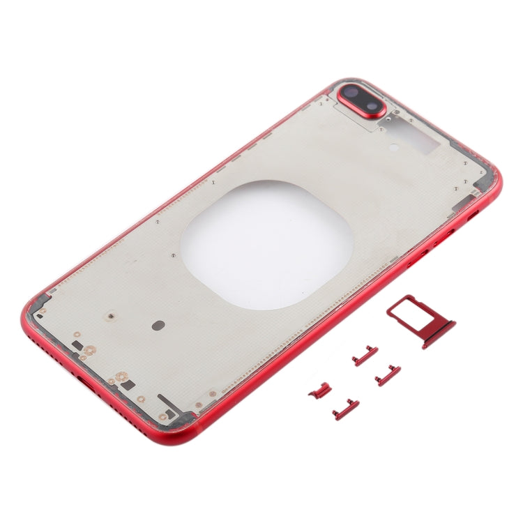 Transparent Battery Back Cover with Camera Lens Frame & SIM Card Tray & Side Keys for iPhone 8 Plus, For iPhone 8 Plus (Transparent Back), For iPhone 8 Plus (Transparent White), For iPhone 8 Plus(Transparent Gold), For iPhone 8 Plus(Transparent Red)