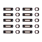 10 PCS 2 in 1 for iPhone SE Charging Port Retaining Brackets + Headphone Jack Rings, For iPhone SE
