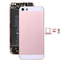 5 in 1 for iPhone SE Original (Back Cover + Card Tray + Volume Control Key + Power Button + Mute Switch Vibrator Key) Full Assembly Housing Cover, For iPhone SE