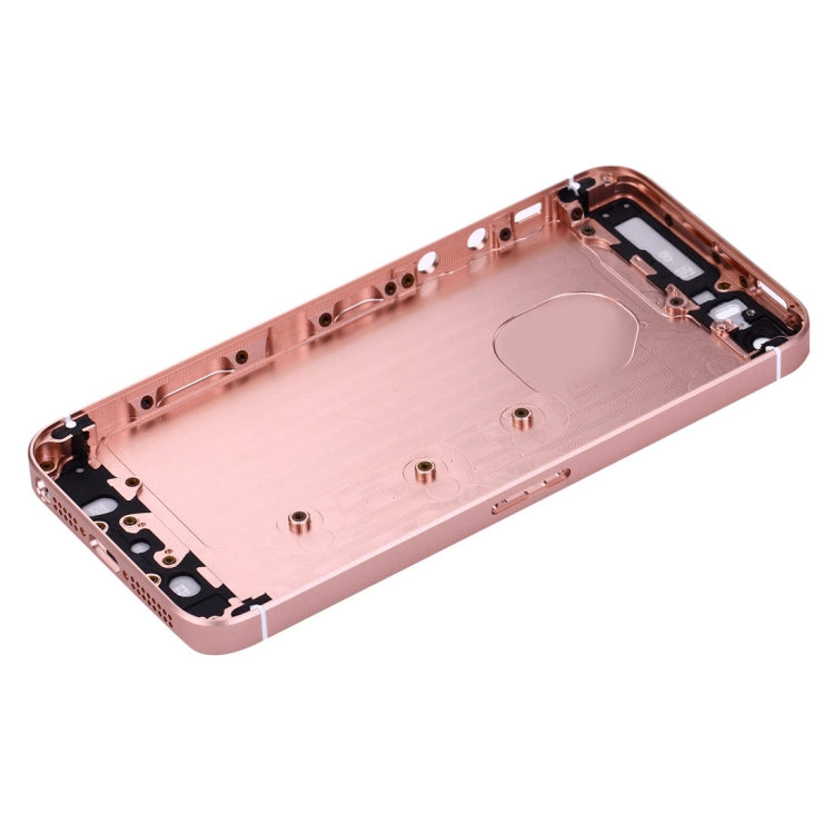 5 in 1 for iPhone SE Original (Back Cover + Card Tray + Volume Control Key + Power Button + Mute Switch Vibrator Key) Full Assembly Housing Cover, For iPhone SE